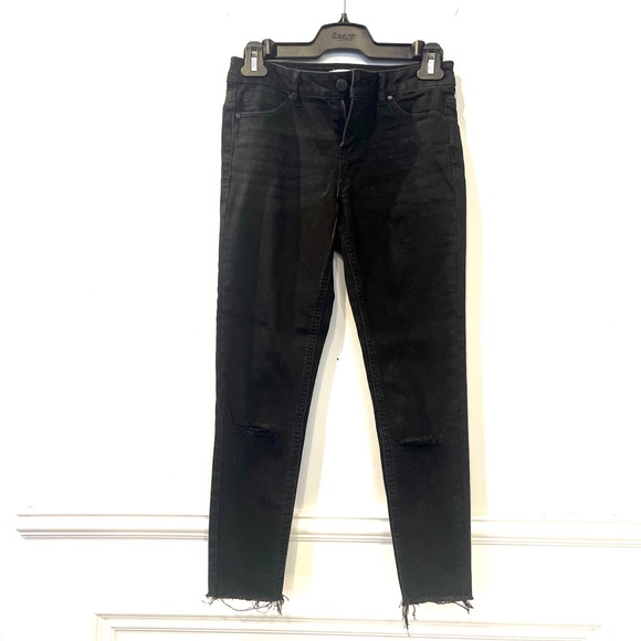 REVAMPED 3/4 length Black Jeans Size 1 - Picture 1 of 5